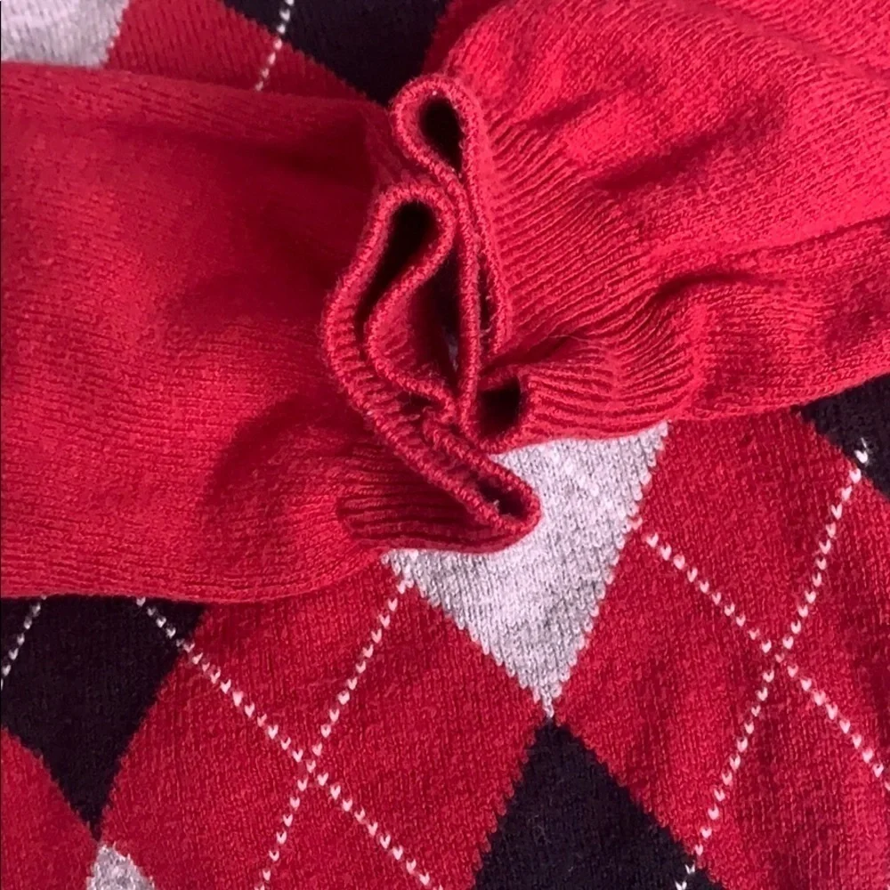 The children’s place red preppy diamond pullover sweater boy kid toddler 3T